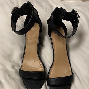 Charlotte Russe Black Ankle Strap Heels